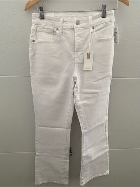 Good American White Straight-Leg Jeans